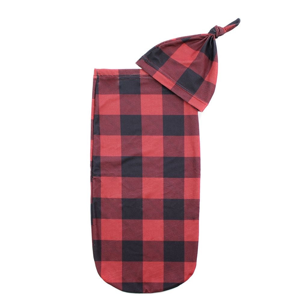 Red Buffalo Plaid Cutie Cocoon & Matching Hat