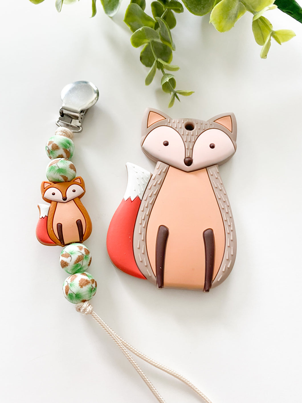 Bandit Fox Teether and Clip
