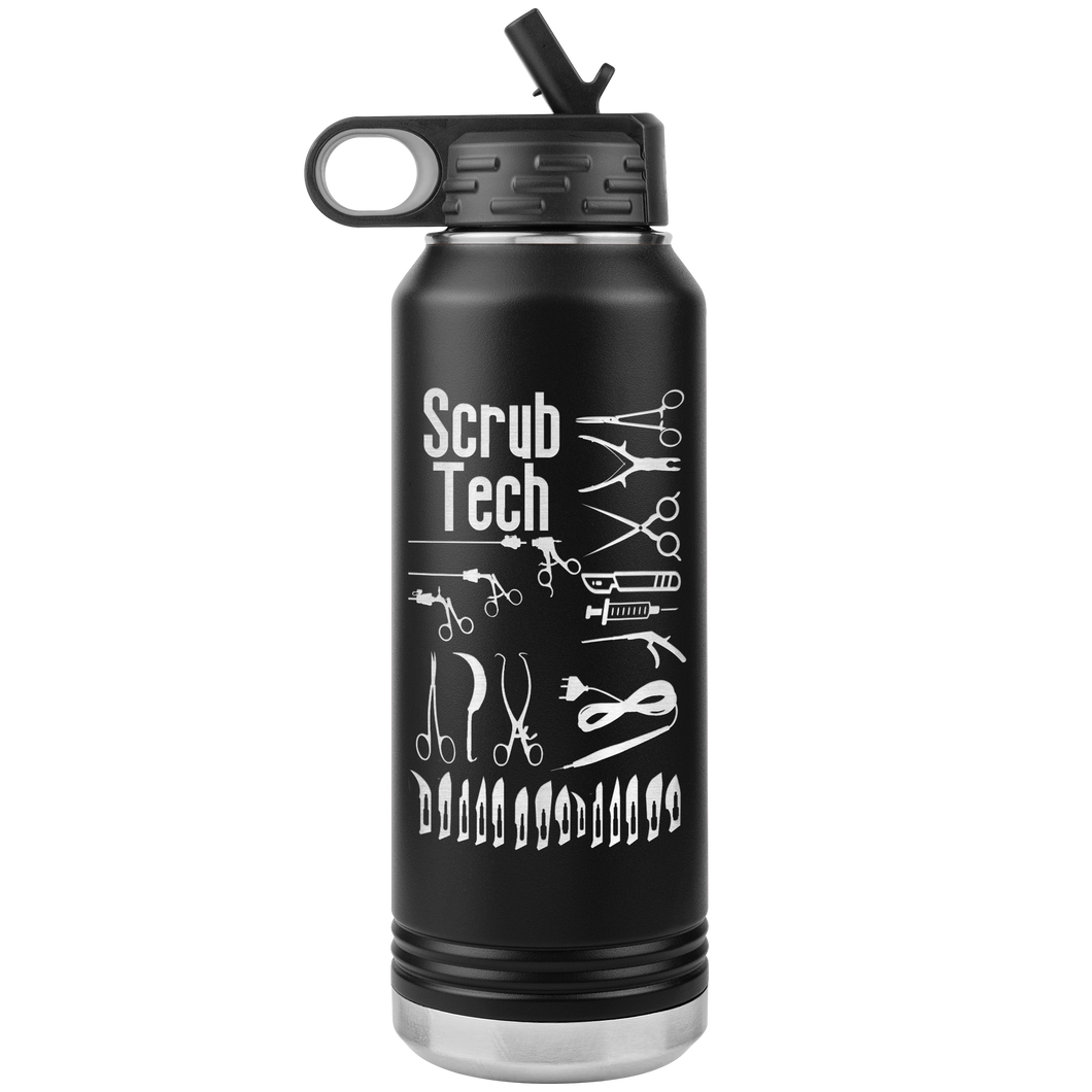 32oz Water Bottle- Scrub Tech